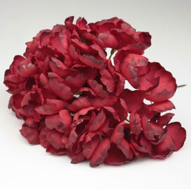 Hortensias Londres. Fleur de Flamenco pour les cheveux. Rouge Beauty. 20cm
